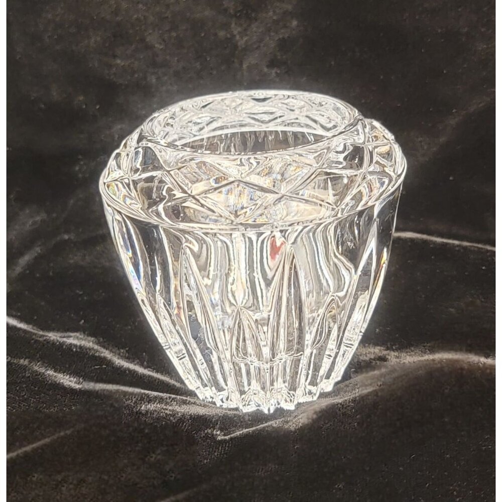 Vintage Princess House Highlights Lead Crystal Candle Holder